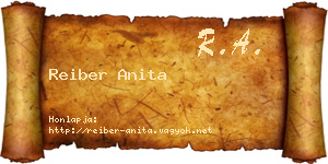 Reiber Anita névjegykártya